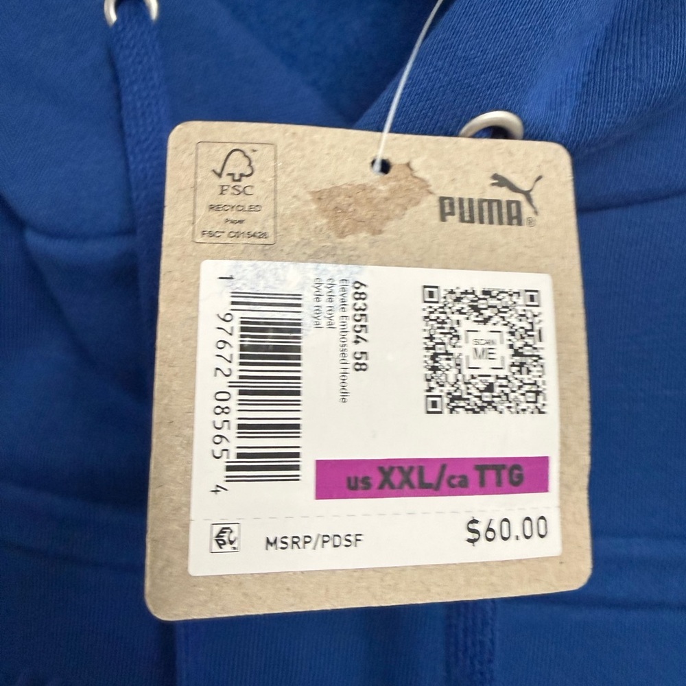 PUMA Men's Royal Blue Hoodie - Picture 7 of 8